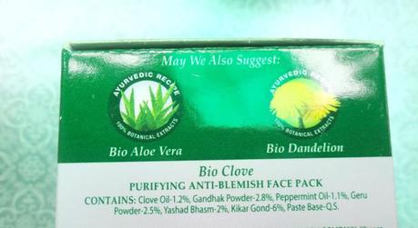 Biotique Bio Clove Purifying Anti Blemish Face Pack Review