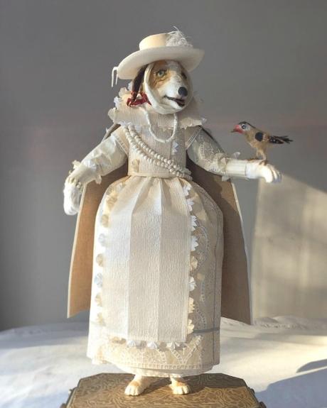 Paper Sculpture Dog by Patty Grazini Paper Sculpture Dog by Patty Grazini