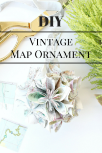 DIY VIntage Map Ornament