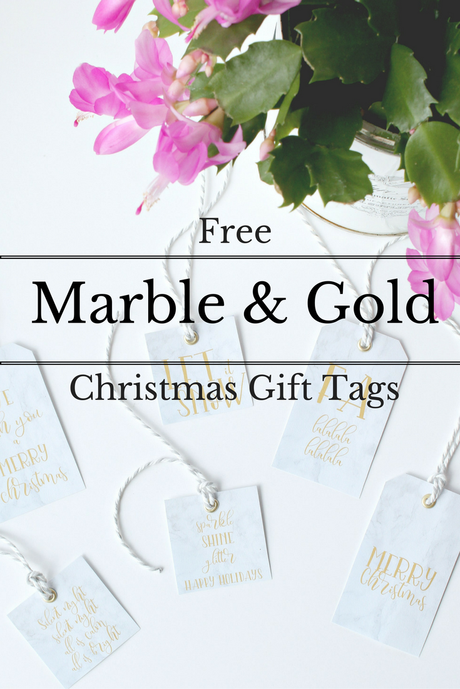 Free Printable Marble & Gold Gift Tags