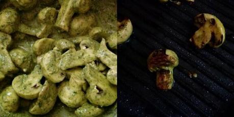 mushroom tikka masala - grilled mushroom tikka masala - tikka on stove top recipe
