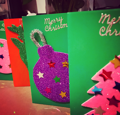 Christmas Card Crafting, Singing & Fun