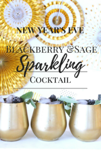 New Year's Eve Blackberry and Sage Cocktail