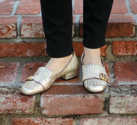 The Leopard Coat Gucci fringed loafers