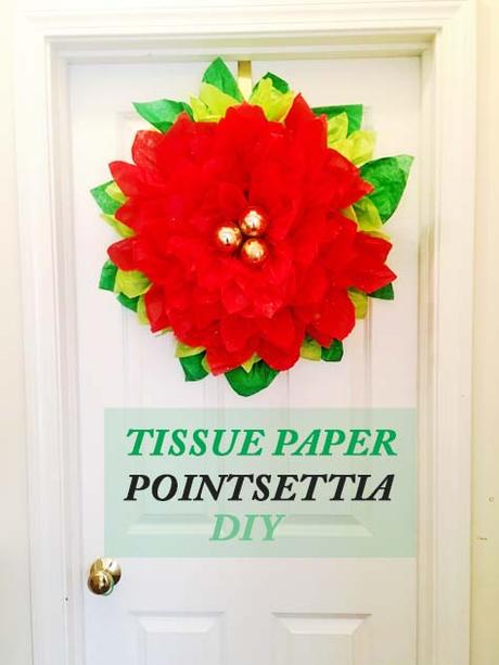 Tissue Paper Pointsettia Paper Flower Tutorial
