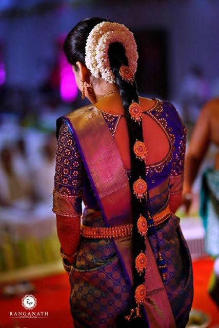 10 Best Hairstyles for Tamil Wedding, hairstyle jadai, 