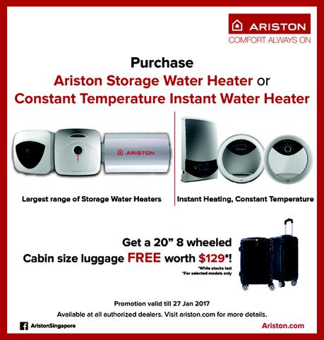 Receive A Free Cabin Size Luggage When You Purchase From Ariston  ✈