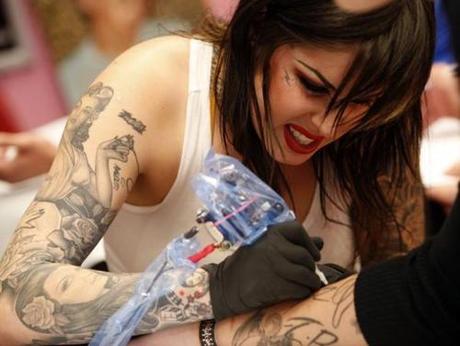 Getting Tattooed At A Tattoo Convention By Kat Von D Getting Tattooed At A
