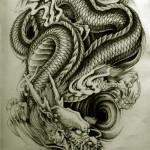 Oriental Dragon Tattoo Style 1 150x150 Awesome But Weird Oriental Dragon Tattoo Designs