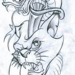 Cute and Funny Cat Tattoo Designs Collection 28 150x150 Cute and Funny Cat Tattoo Designs Collection
