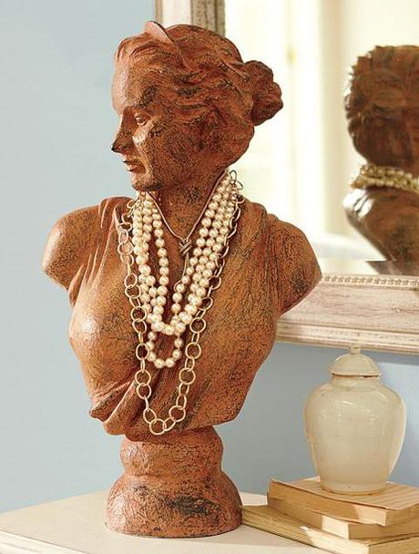 Pottery Barn jewelry bust, $149 JEWELRY BUSTS // Organizing, Displaying