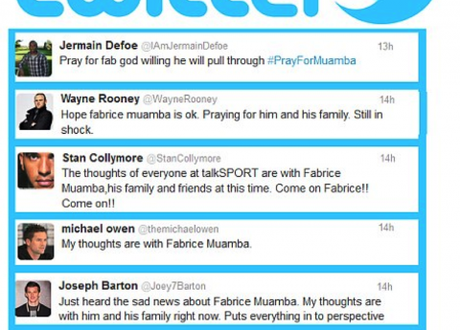 Pray for Muamba: Player and fan reaction to footballer’s cardiac arrest called into question
