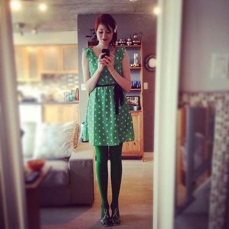 Spring on St. Patrick's Day Green dress