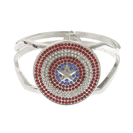 captain america multi crystal bangle bracelet