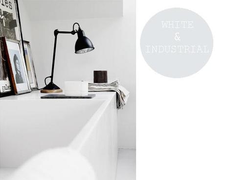 White bathroom with industrial details