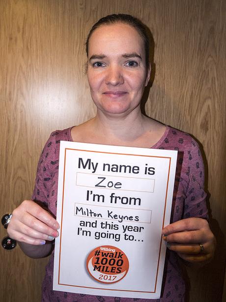 Zoe's #Walk1000miles pledge Zoe's #Walk1000miles pledge