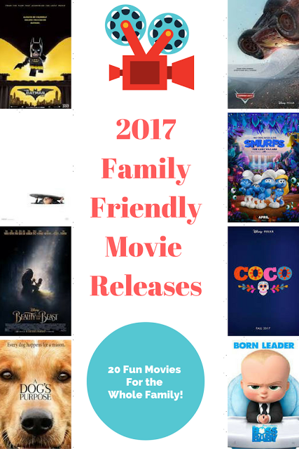 Full list of family-friendly movies being released in theaters in 2017!!
