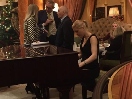 Listen to the piano whilst sat at the the promenade bar at The Dorchester Hotel, Mayfair