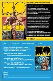 X-O Manowar #1 Preorder Form Flier