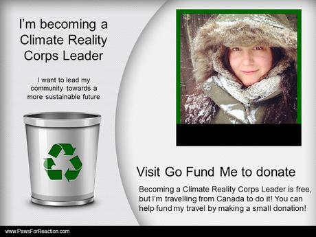 Becoming a #ClimateRealityLeader  You can help me get there! #ClimateChange