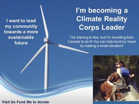 Becoming a #ClimateRealityLeader  You can help me get there! #ClimateChange