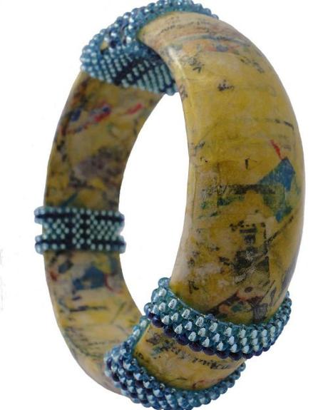 Contemporary Layered Paper Jewelry and Home Accessories - Dani Crompton Designs Urchin Bangle - Dani Crompton Designs