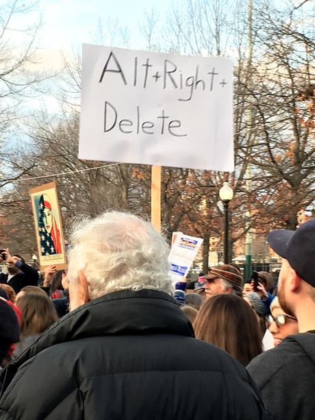 Alt + Right + Delete Boston Women's March Sign