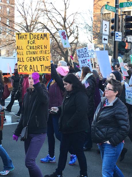 Dreams For All Boston Women's March Sign