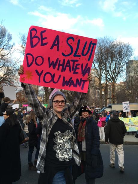 Boston Women's March Sign For Sluts