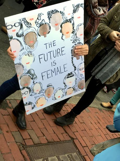 The Future Is Female Boston Women's March Sign