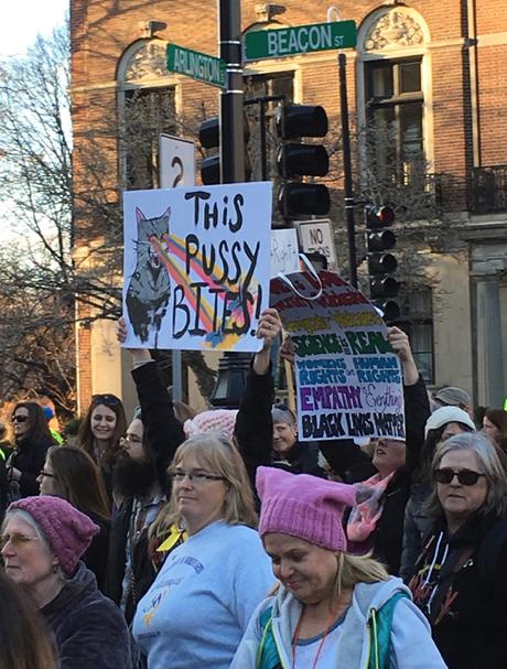 Boston Women's March Sign This Pussy Bites