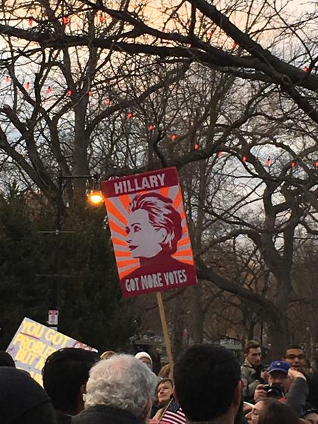 Hillary Got More Votes Boston Women's March Sign