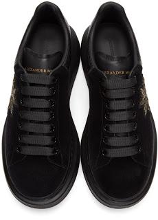 Joy Comes In The Mourning: Alexander McQueen Velvet Oversized Sneakers Joy Comes In The Mourning: Alexander McQueen Velvet Oversized Sneakers
