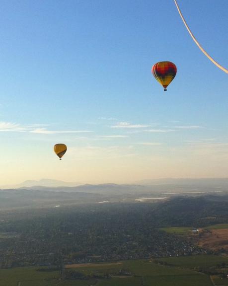 spectacular views from a hot air balloon in Napa Valley