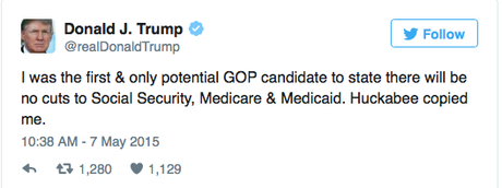 Promise Broken - Trump To Cut Social Security/Medicare