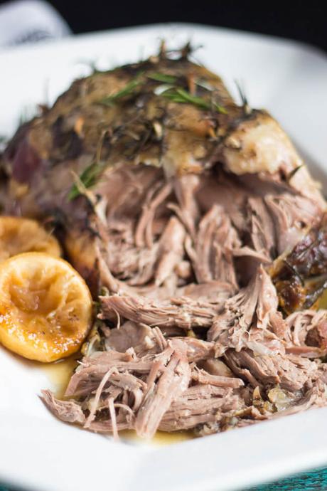 Easy Slow Cooker Leg of Lamb with Rosemary & Garlic