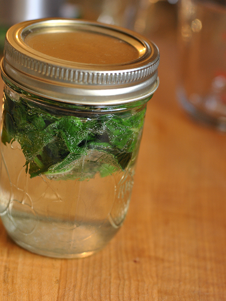 mint simple syrup