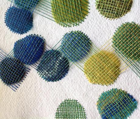 Stitching over Wool on Paper by Karin Lundström Stitching over Wool on Paper by Karin Lundström