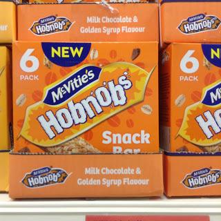mcvitie's hobnobs milk chocolate and golden syrup flavor snack bars
