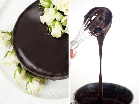 Decadent Chocolate Cake with Dark Chocolate Ganache