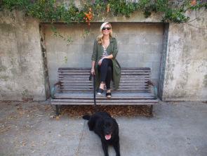 Active-Truth-Tights-Striped-Tee-Duster-2 Active Truth Ultimate Full Length Tights in black | Witchery Utility Duster (not current), Stripe Linen Tee and Gigi Espadrilles | Seed Heritage necklace | Ray-Ban Wayfarers
