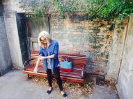 Active-Truth-Tights-Striped-Tee-Denim-Shirt-2 Active Truth Ultimate Full Length Tights in black | Witchery striped tee, denim shirt and espadrilles | Seed Heritage necklace | Bag Trader neoprene tote | Ray-Ban Wayfarers