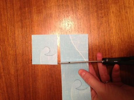 DIY Flower Wall Art Cut flower stripes Step 2