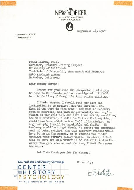 Frank Barron papers open for research