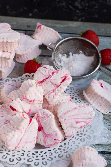 The Best Fresh Strawberry Marshmallows {No Corn Syrup, GF}