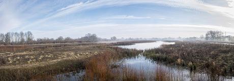 A 3 image Panorama view from the Aqueduct Hide