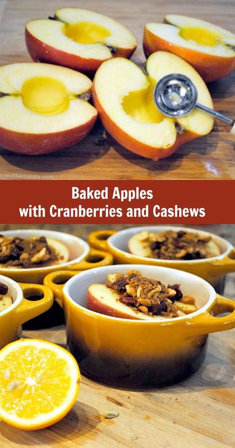 Sweet and Tender Baked Apples with Cranberries and Cashews Sweet and Tender Baked Apples with Cranberries and Cashews