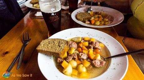 One Day in Kilkenny, Ireland Irish stew and Smithwicks - a traditional Irish meal