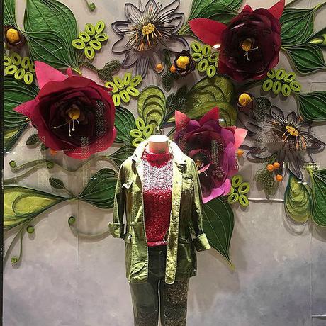Anthropologie Window Quilling and Paper Flowers - Houston, Texas Anthropologie Window Quilling and Paper Flowers - Houston, Texas