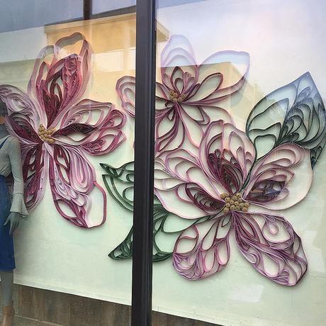 Anthropologie Window Quilling - Palo Alto, California Anthropologie Window Quilling - Palo Alto, California